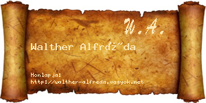Walther Alfréda névjegykártya